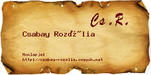 Csabay Rozália névjegykártya