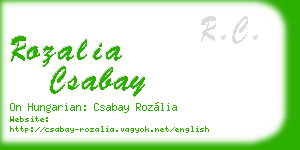 rozalia csabay business card